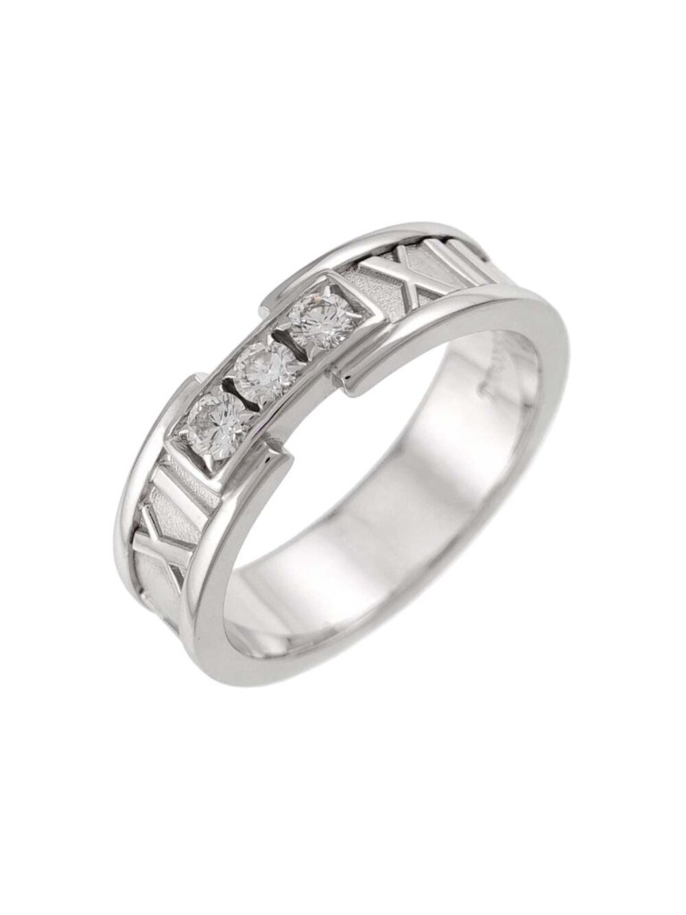 Tiffany & Co Atlas Ring Diamond 18K White Gold